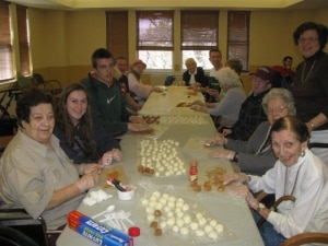 Irish Potato Making – Fun for Residents, Volunteers and Families Too!