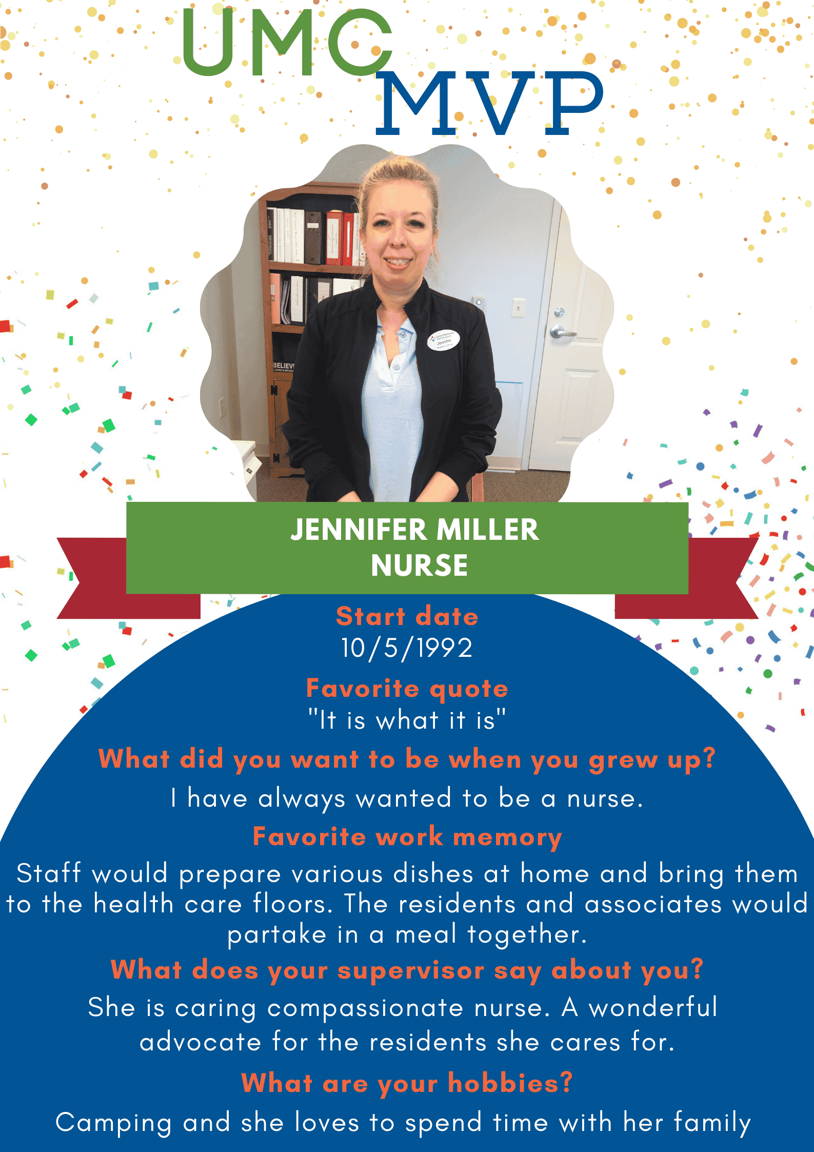 UMC MVP: Jennifer Miller