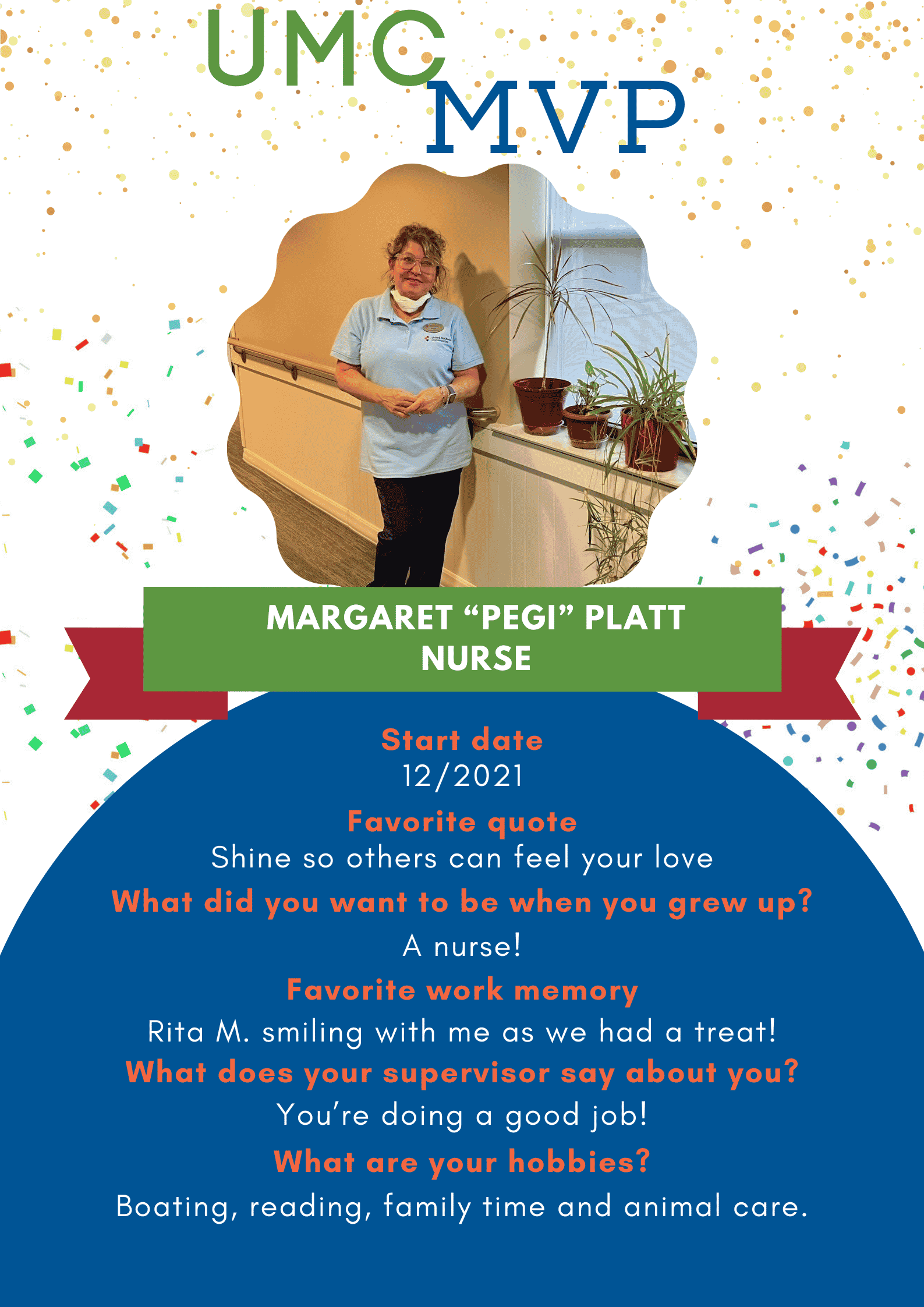UMC MVP: Margaret “Pegi” Platt