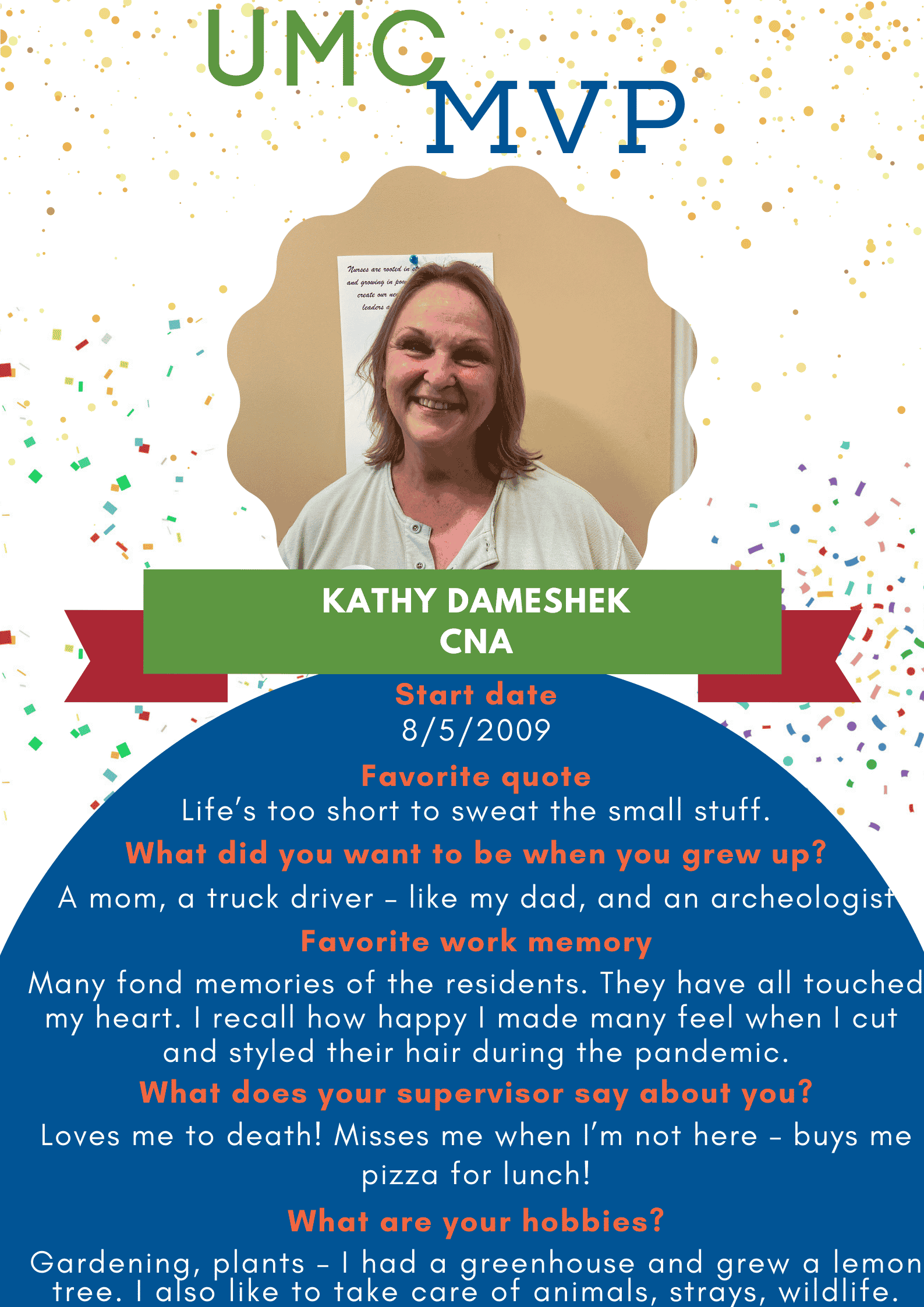 UMC MVP: Kathy Dameshek