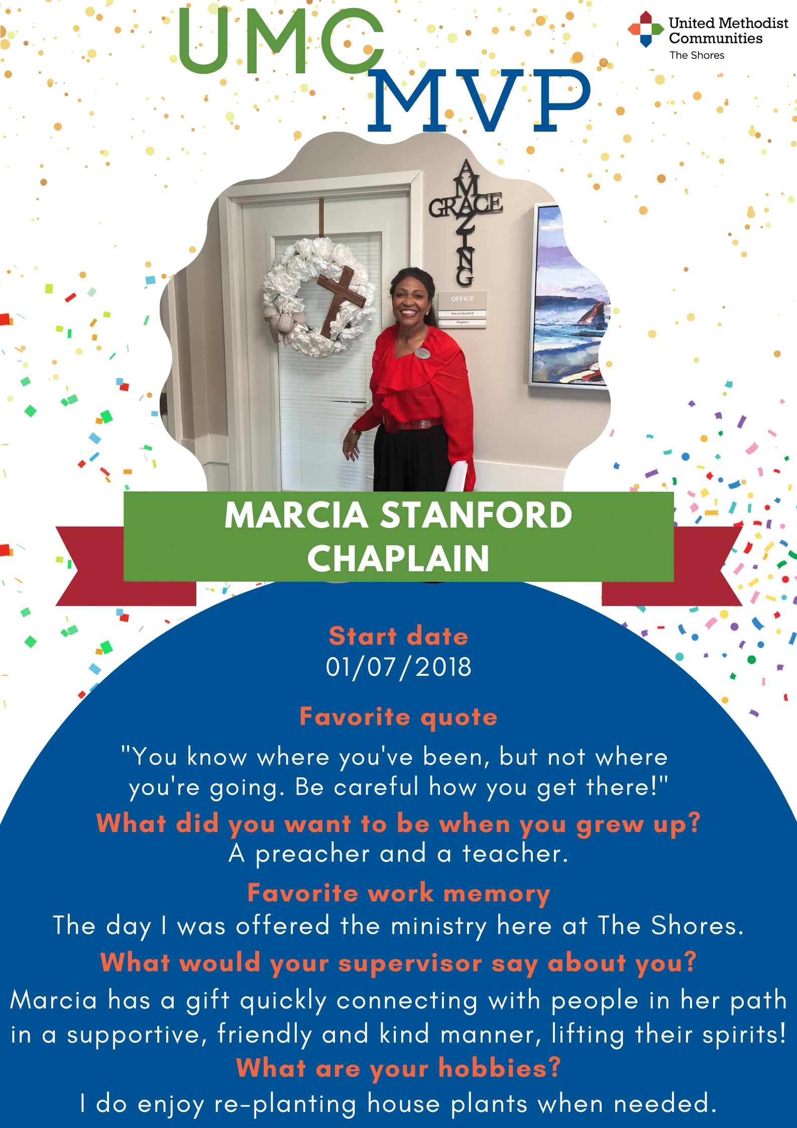 UMC MVP: Marcia Stanford